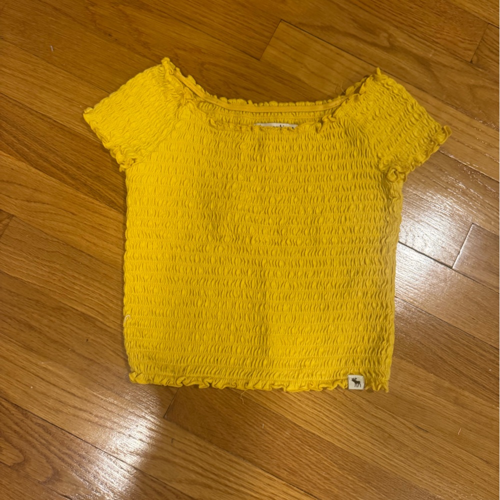 Abercrombie Kids Yellow Rouched Top